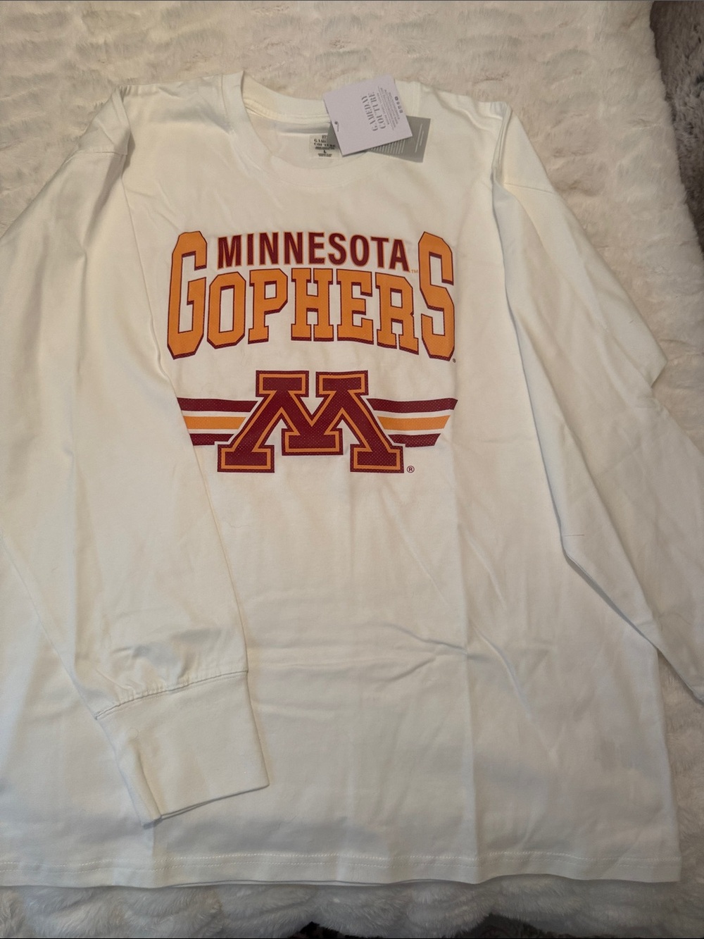 Minnesota Gophers Men White Long Sleeve Size Large New
